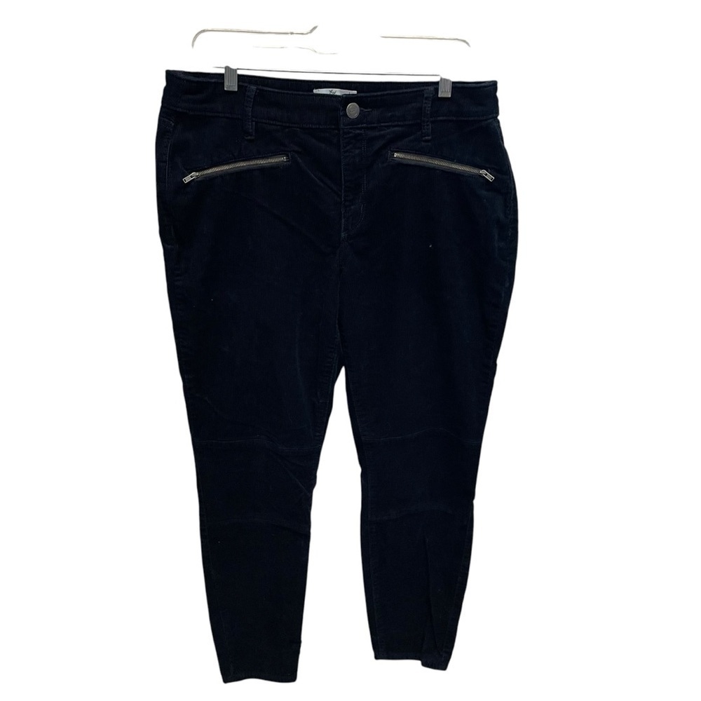 Ann Taylor made and loved black corduroy curvy skinny ankle women’s size 12